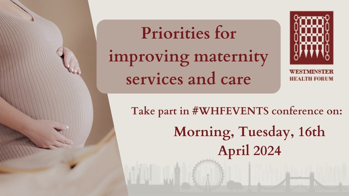 Are you interested in Priorities for improving maternity services and care? Join Westminster Health Forum on the 16th April to discuss this with speakers including @mums_aid @pndhelp @brownejacobson @thorpe_gilesRN @CHarmerSands @SandsUK Conf info: westminsterforumprojects.co.uk/conference/Mat…