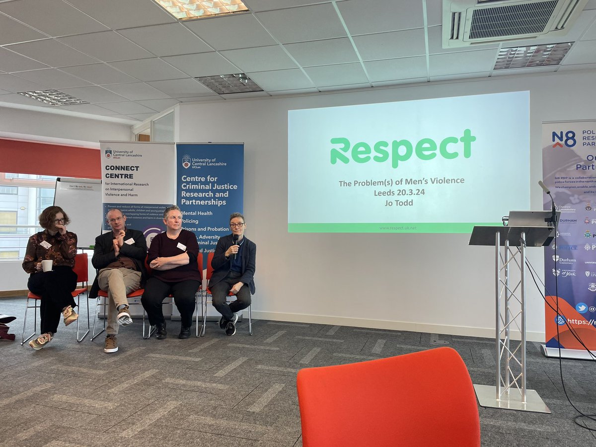 Day 2 of <a href="/BritishAcademy_/">The British Academy</a> <a href="/N8PRP/">N8 Policing Research</a> <a href="/VP_Centre/">Vulnerability & Policing Futures Research Centre</a>   How to prevent gender-based violence: A 10 year vision conference. Great first session of the day ‘challenging beliefs and engaging men’ with <a href="/Nwestmarland/">Professor Smiles</a> @ProfDavidGadd <a href="/JoTodd4/">Jo Todd</a> and Prof Catherine Donovan #gbv2034
