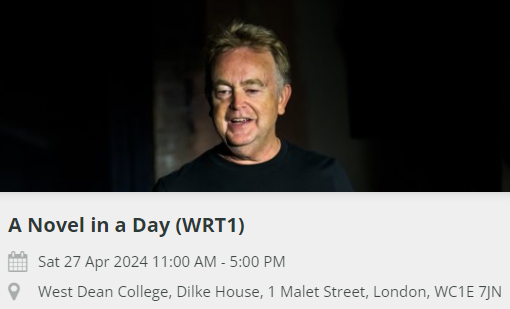 GregMosse's tweet photo. This is coming up fast - A Novel in a Day in Bloomsbury :) https://t.co/LGhUAN8C7T @moonflowerbooks @westdeancollege https://t.co/4B3htejJaB