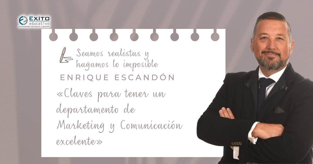 ÉXITO EDUCATIVO (@exito_educativo) on Twitter photo ✍️FIRMAS. @<a href="/enrique_escando/">Enrique Escandón</a> comparte su visión experta sobre cómo destacar en un mercado competitivo, diferenciarse de la competencia y atraer a los clientes adecuados.
🔗 exitoeducativo.net/claves-departa…
#MarketingEducativo #Comunicación #lasfirmasdeéxitoeducativo ✍️FIRMAS. @<a href="/enrique_escando/">Enrique Escandón</a> comparte su visión experta sobre cómo destacar en un mercado competitivo, diferenciarse de la competencia y atraer a los clientes adecuados.
🔗 exitoeducativo.net/claves-departa…
#MarketingEducativo #Comunicación #lasfirmasdeéxitoeducativo