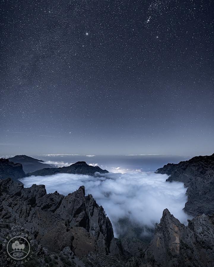 A very cold and windy night under the stars during my Canary Islands workshop, with the foreground lit by the moon. © Guy Edwardes Photography #canaryislands #moonlitlandscapes #astrophotography #canonuk #adobelightroom