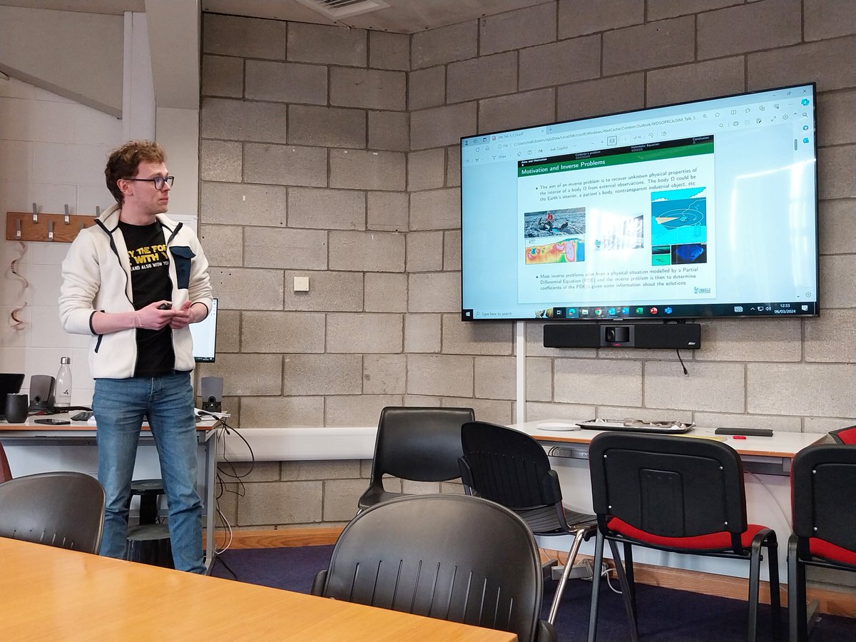 Thanks to Niall for presenting some of his work in the world of Inverse Problems! It was fascinating to learn about overcoming anisotropy in these difficult imaging problems. 
<a href="/MACSIMaths/">MACSI</a>