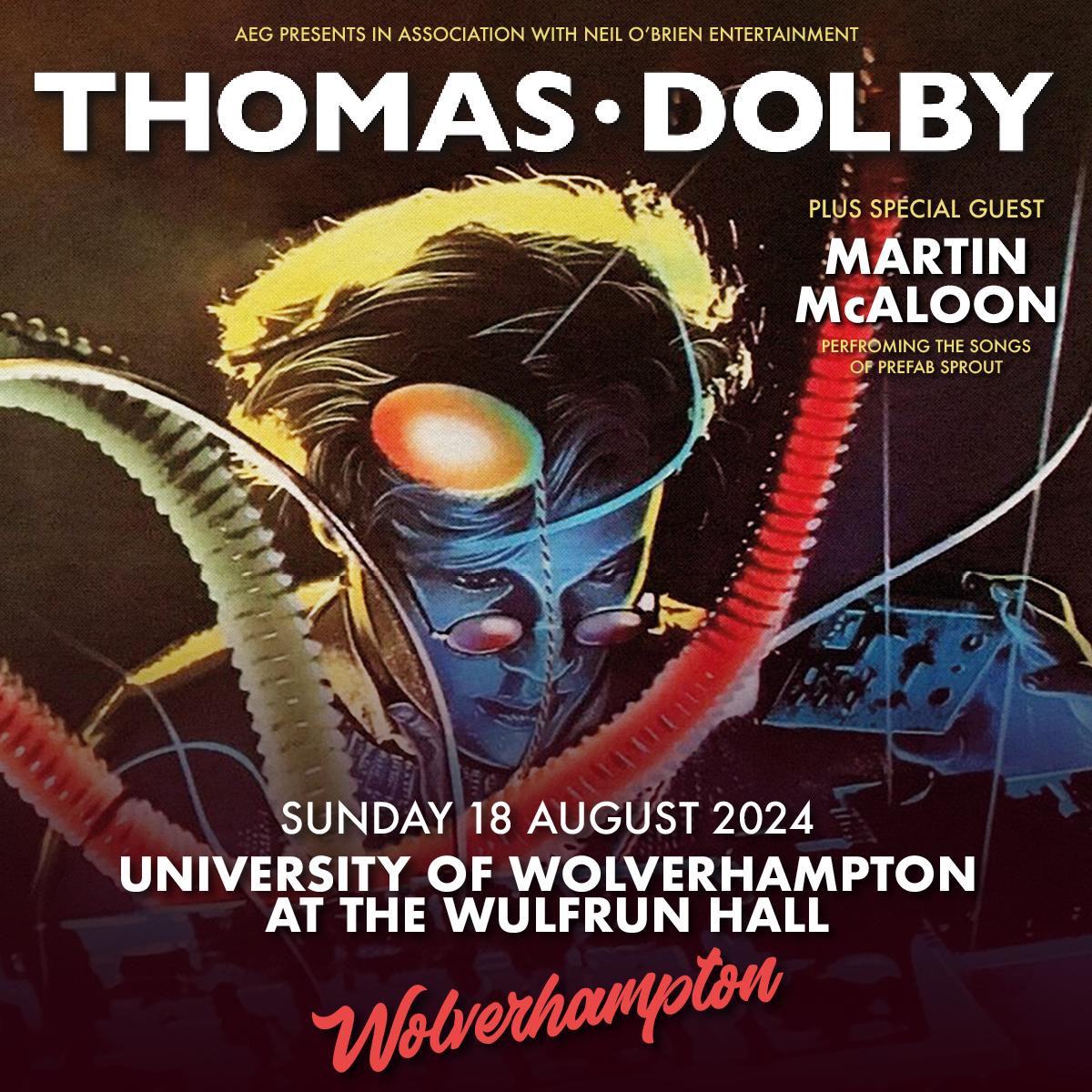 I'm thrilled to announce two more shows with @ThomasDolby - Wolverhampton @TheHallsWolves 18th August and Brighton @concorde_2 21st August. Tickets on sale 10am Friday #prefabsprout #martinmcaloon #thomasdolby