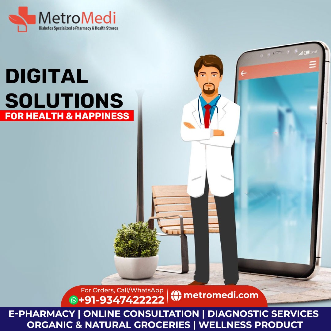 Digital Solutions for Health and Happiness.

#MetroMedi #OnlineMedicineDelivery #Telemedicine #VirtualHealthcare #RemoteConsultation #OnlineHealthcare #DigitalDoctor #Telehealth #eHealth #Teleconsultation #VirtualMedicine #OnlineDoctor #Telecare #DigitalHealth #OnlineConsultation