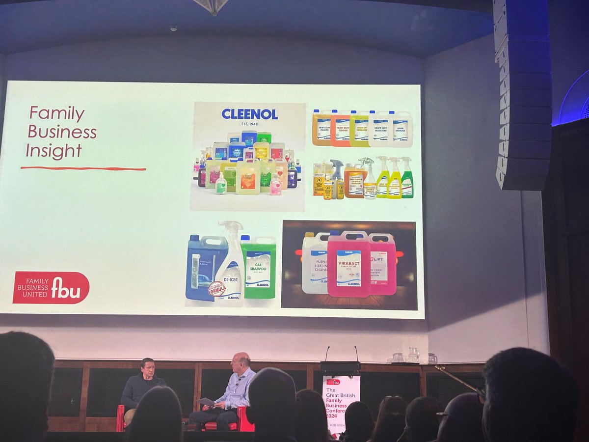 Katy Turner (@familybizkaty) on Twitter photo ‘When you join <a href="/CleenolUK/">Cleenol Group | Certified B Corp</a> you become part of the family.’
Great story of a 300 year old family business from Sam Greaves on joining the family firm, diversification, getting out of comfort zone & importance of vision and purpose.
#GBFB2024 ‘When you join <a href="/CleenolUK/">Cleenol Group | Certified B Corp</a> you become part of the family.’
Great story of a 300 year old family business from Sam Greaves on joining the family firm, diversification, getting out of comfort zone & importance of vision and purpose.
#GBFB2024