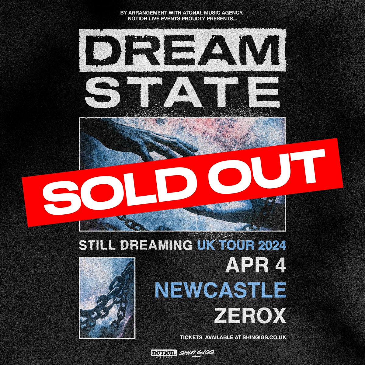 YES NEWCASTLE! 🖤 Remaining tickets for other shows available at dreamstateofficial.com/tour