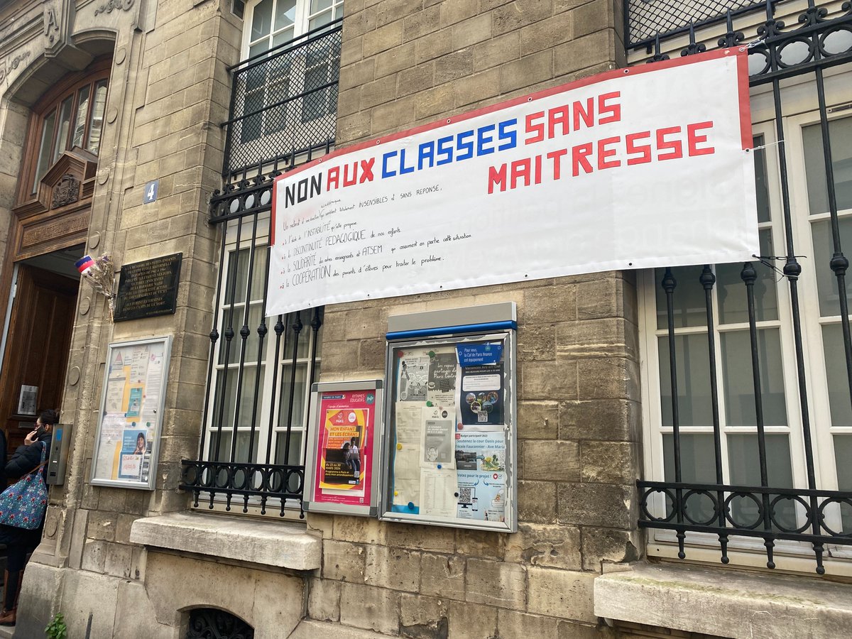 ElemParisCentre's tweet image. #ClasseSansMaitresse Les GS de l'école Avé Maria Fauconnier subissent un déséquilibre et accumulent des lacunes pédagogiques. Cette situation précoce sème l'#inégalité des chances. @Academie_Paris doit agir maintenant pour leur avenir. #ÉquilibreDesEnfants #LacunesScolaires