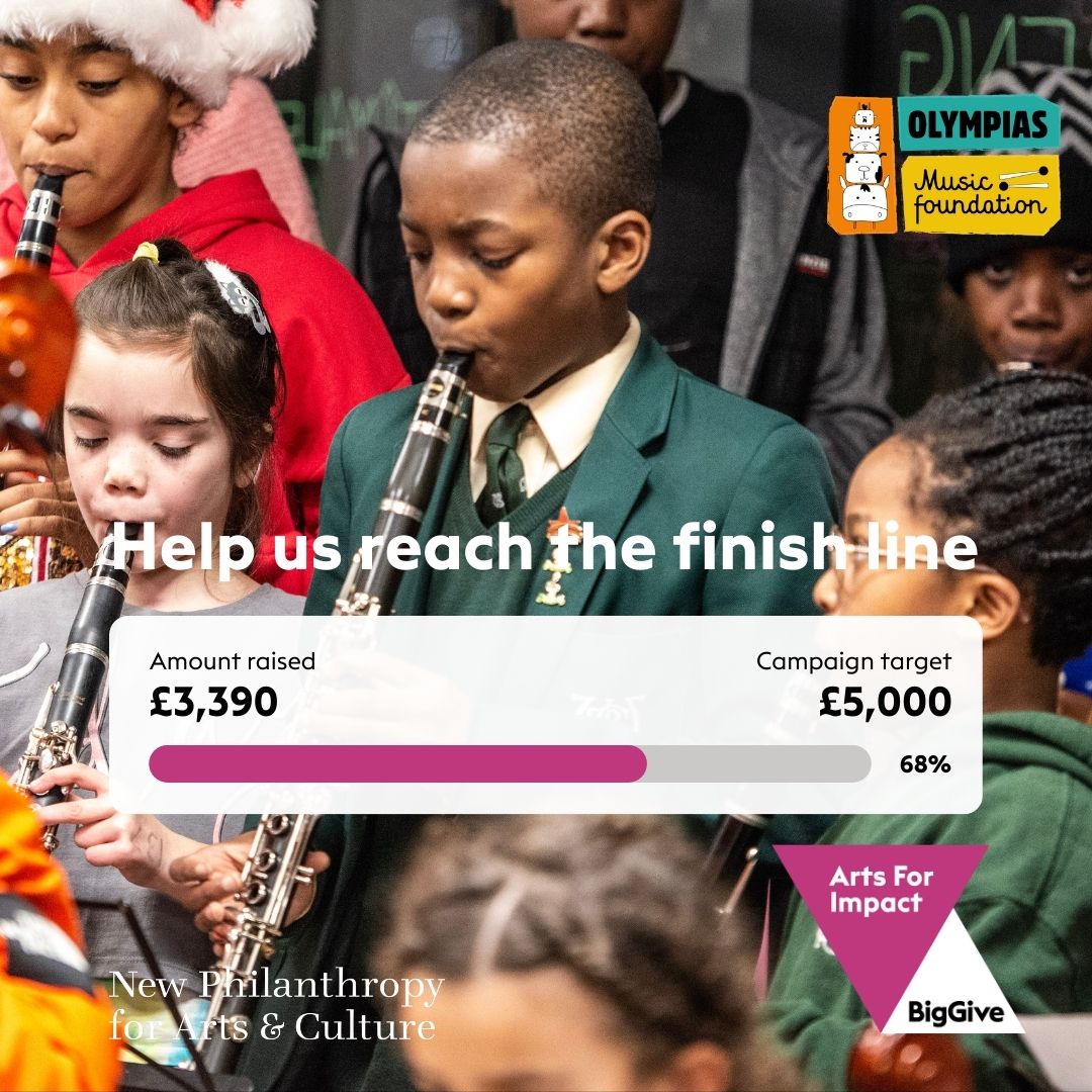 Can’t believe we’ve already hit £3,390 in our #ArtsForImpact campaign. There's still £805 of our match-funding available meaning your donation could be doubled enabling twice as many children will have the chance to learn an instrument @biggive @npac_uk donate.biggive.org/campaign/a0569…