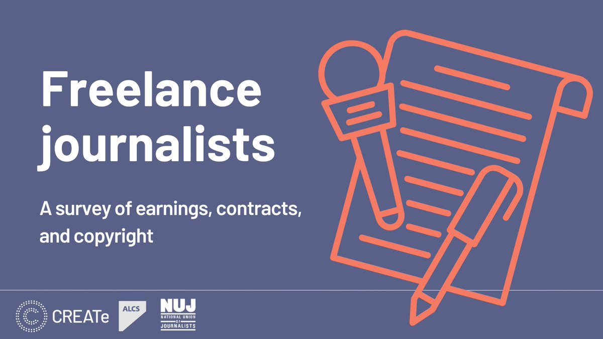 In the 'Wild West' of freelance journalism, our new report reveals a stark landscape where the majority earn less than the minimum wage and 40% work without the security of contracts ❌ Want to read more? Full report here 👇 create.ac.uk/blog/2024/03/2… @ALCS_UK @NUJofficial