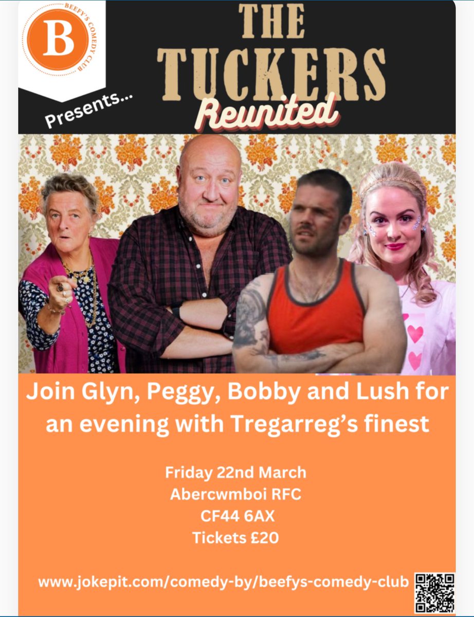 We will be at “The Tuckers Reunion” with @SteveSpeirs4 this Friday in Abercwmboi … come join us .. links for ticket in image :)