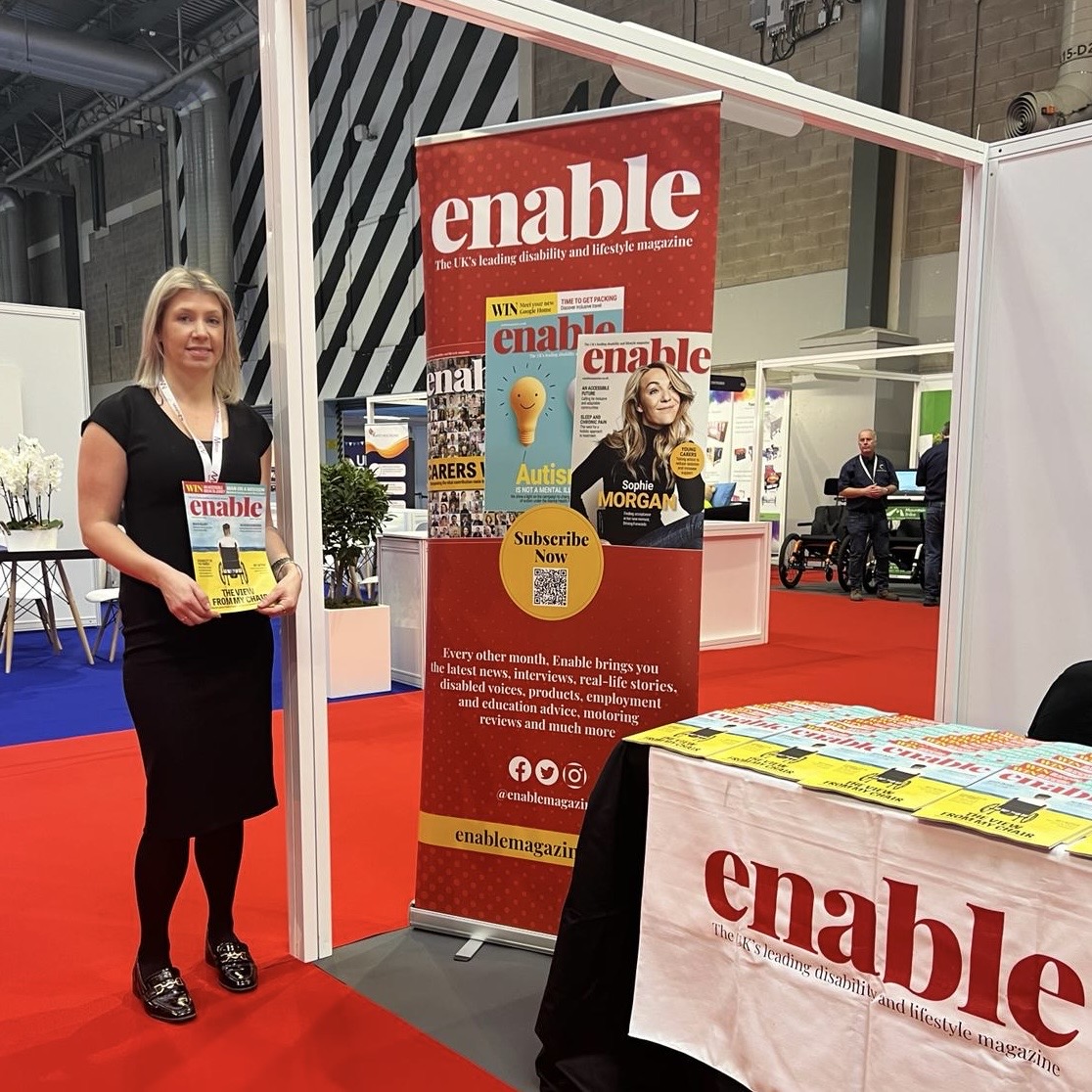 We’re set up and ready to go at @NaidexShow 🥳🥳 Come say hello and pick up your free copy of @enablemagazine at stand #G72! #Naidex #disabilityevent