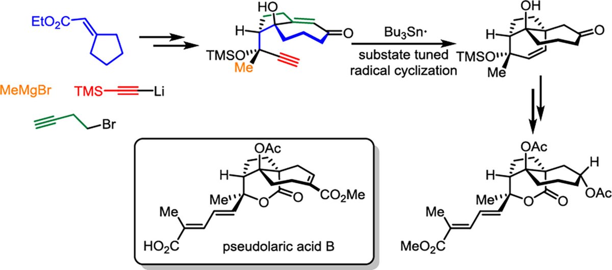 Synthetic Studies toward Pseudolaric Acids: Radical Cyclization to Form Bridged Scaffold
@Wiley_Chemistry @WileyEngineer @photocatnews @isciverse @Innov_Materials  @TotalSynthesis 

doi.org/10.1002/cjoc.2…