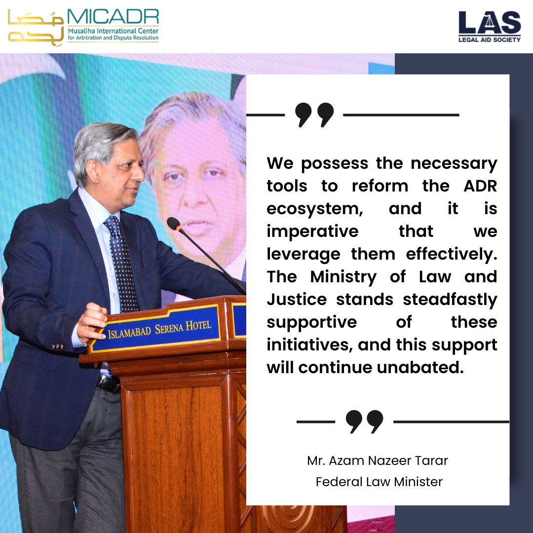 las_pakistan's tweet image. Mediation; A Dawn of a New Era of Dispute
Resolution in Pakistan-this conference aimed to underscore the pivotal role of #AlternativeDisputeResolution, particularly #mediation, in ensuring swift and efficient #justice delivery.
@usembislamabad @FJAIslamabad @cedrsays @ZahidHaya