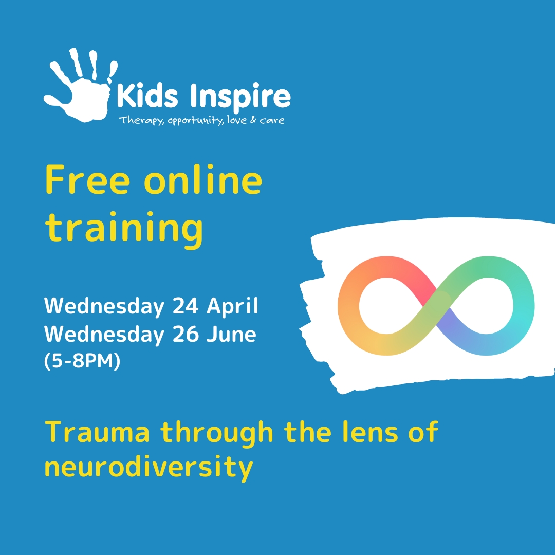 Join us for one of our FREE online #neurodiversity training sessions We are proud to offer specialised training for parents, carers or professionals supporting neurodivergent children and young people. Book your place: kidsinspire.org.uk/traumainformed… #NeurodiversityCelebrationWeek