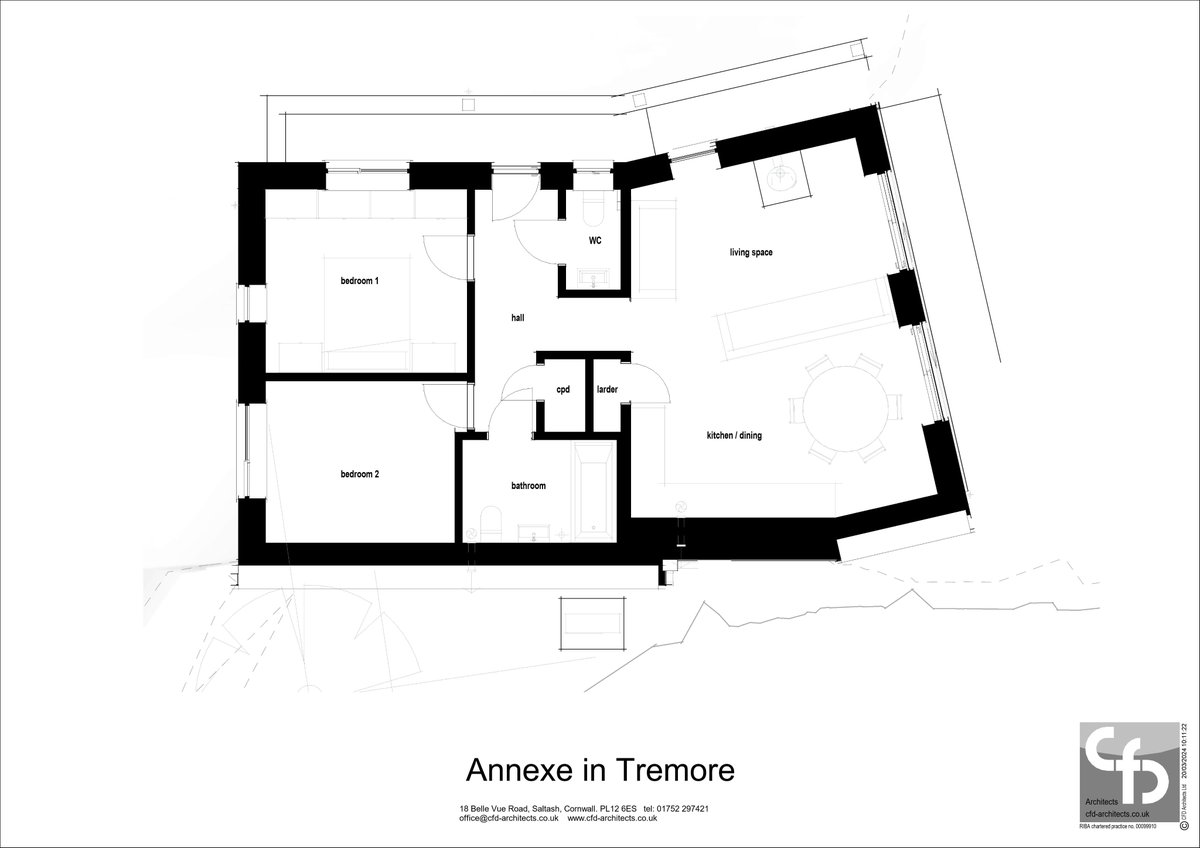 We have gained planning permission for a New Build Annexe in Tremore.

#design #planningapproval #planningapplication #cornwall #architecture #archidaily #thinkingarchitecture #architecturedesign #architecturedaily #extension #renovation #archilovers  #revit #newbuild #annexe