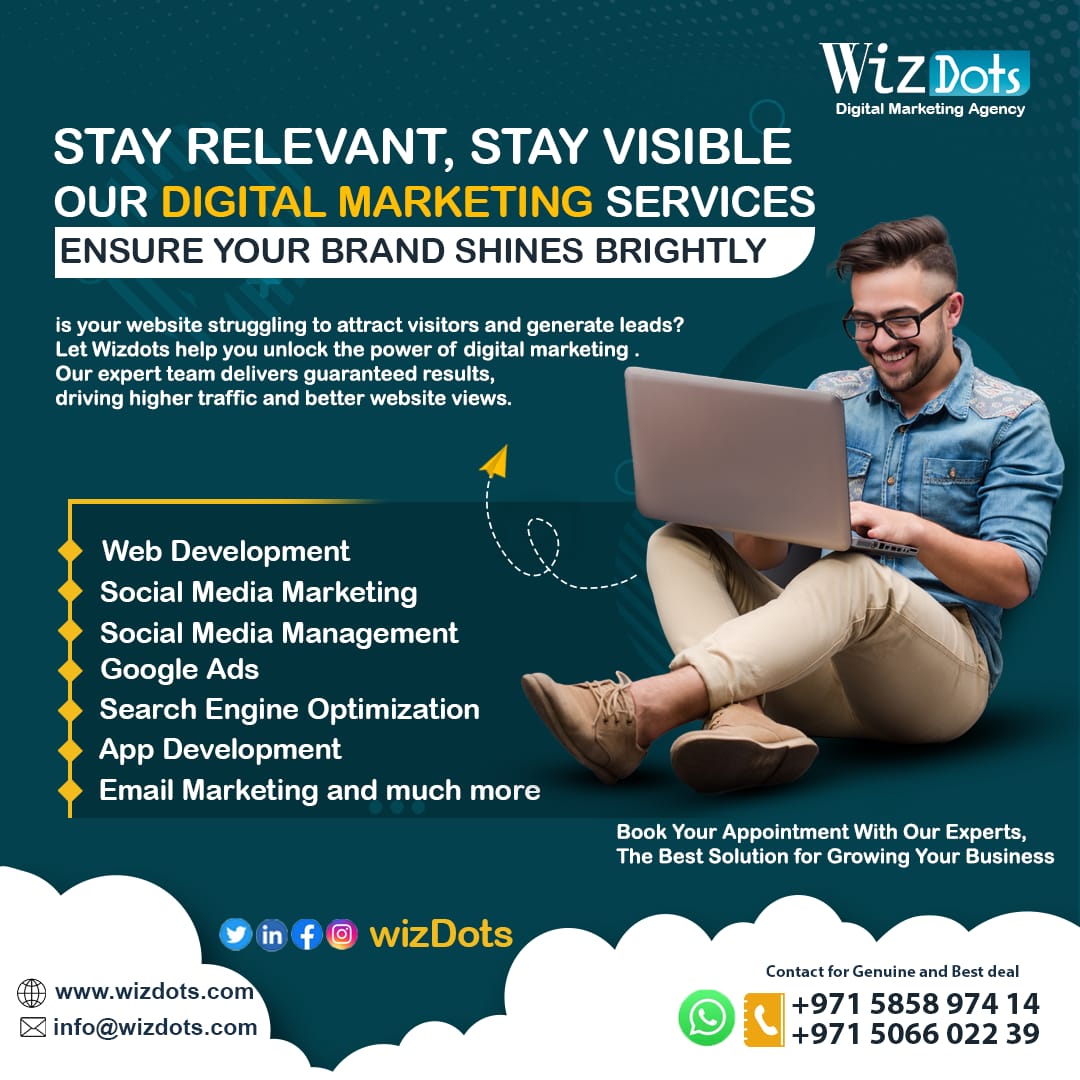 WizDots's tweet photo. 🌟 Boost Your Brand's Visibility with Our Digital Marketing Services! 🌟
📍📍📍 𝗙𝗲𝗲𝗹 𝗳𝗿𝗲𝗲 𝘁𝗼 𝗰𝗼𝗻𝘁𝗮𝗰𝘁 𝘂𝘀! 📍📍📍
🌐https://t.co/AZlK7Vydty
📱050 660 2239 | 0585897414
✉️info@wizdots.com https://t.co/w25N7C9gga