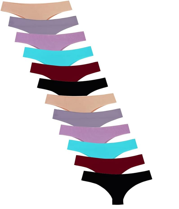 Kit 12 Calcinha Tanga Sem Costura Corte a Laser Moda Íntima QLC SPORT
