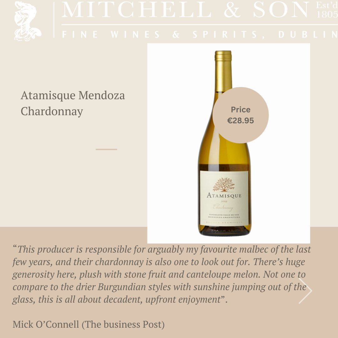 Check out this fabulous Chardonnay from Argentina 'Atamisque'! Shop online or in store. @atamisque@chardonnay@sandycovetraders@cavistons@thebusinesspost. loom.ly/q7FxpBY