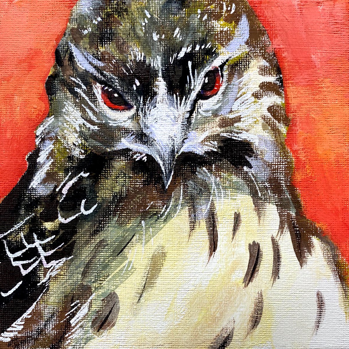 アクリル絵の具と色々なペンを使って動物を描いています。#知名度を