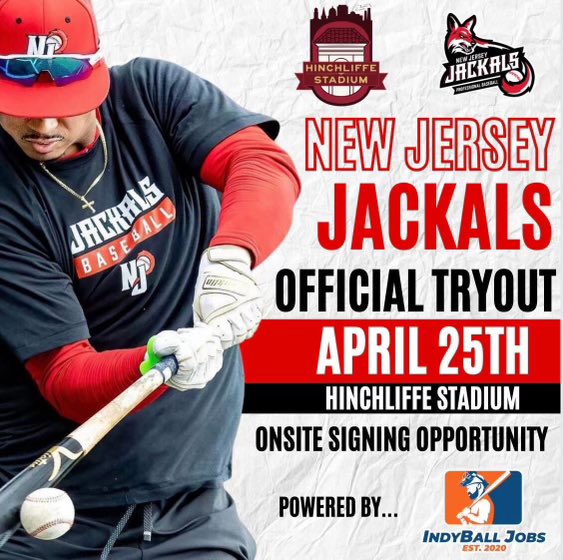 Want to be a member the New Jersey Jackals? To be a PROFESSIONAL player? Here’s your chance as the Jackals will have an official tryout. At least one player is GUARANTEED to be signed. We look forward to seeing you on April 25th only, at @HinchliffeStad #trusttheprocess2024