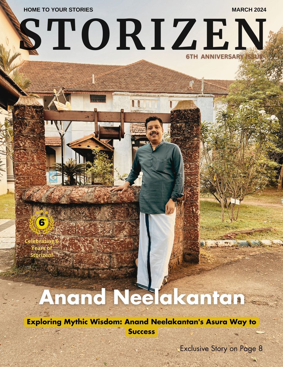 We just published our 6th Anniversary issue featuring @itsanandneel in our first-ever collaboration with @JaicoBooksIN for a cover feature! Read it here - tinyurl.com/4n5jd5tu Subscribe to Storizen on Magzter here - tinyurl.com/y5ud24cx
