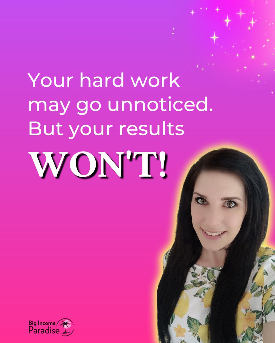 Income_Paradise's tweet photo. 😓Sometimes you work hard and no one seems to notice. 

But even if no one sees your work right now, it's still important. 

You are making an impact, and soon, everyone will see the incredible things you've done 💜

#keeppushingforward #AchieveGreatness https://t.co/ib0b4AqApH