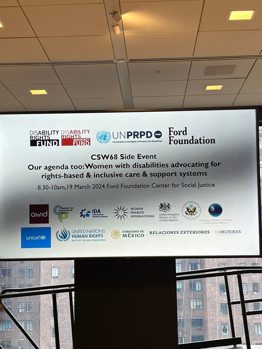 Yesterday, @InclusionIntl representatives attended a side event at #CSW68 to discuss how women with disabilities are advocating for an #inclusivecare economy and #support systems. CSW is the Committee on the Status of Women. #InvestInWomen