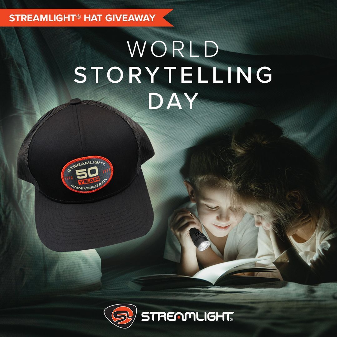 We're giving away a Streamlight hat in honor of #WorldStorytellingDay 🧢 To enter, tell us about a time when your Streamlight lit the way when you needed it most! 🔦 #StreamlightStrong