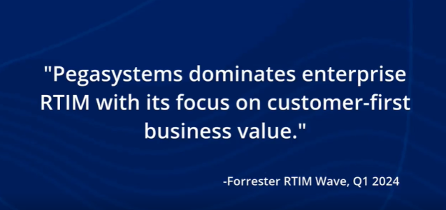 RobinCollyer's tweet photo. Great job by Tara DeZao &amp; Vince Jeffs - discussing Pega's recognition as a leader in the Forrester RTIM Wave. What real-time interaction management is, emphasizing its importance in delivering personalized, contextually relevant customer experiences. https://t.co/ZuhAbSV4MX https://t.co/zgk7Vp0NHO
