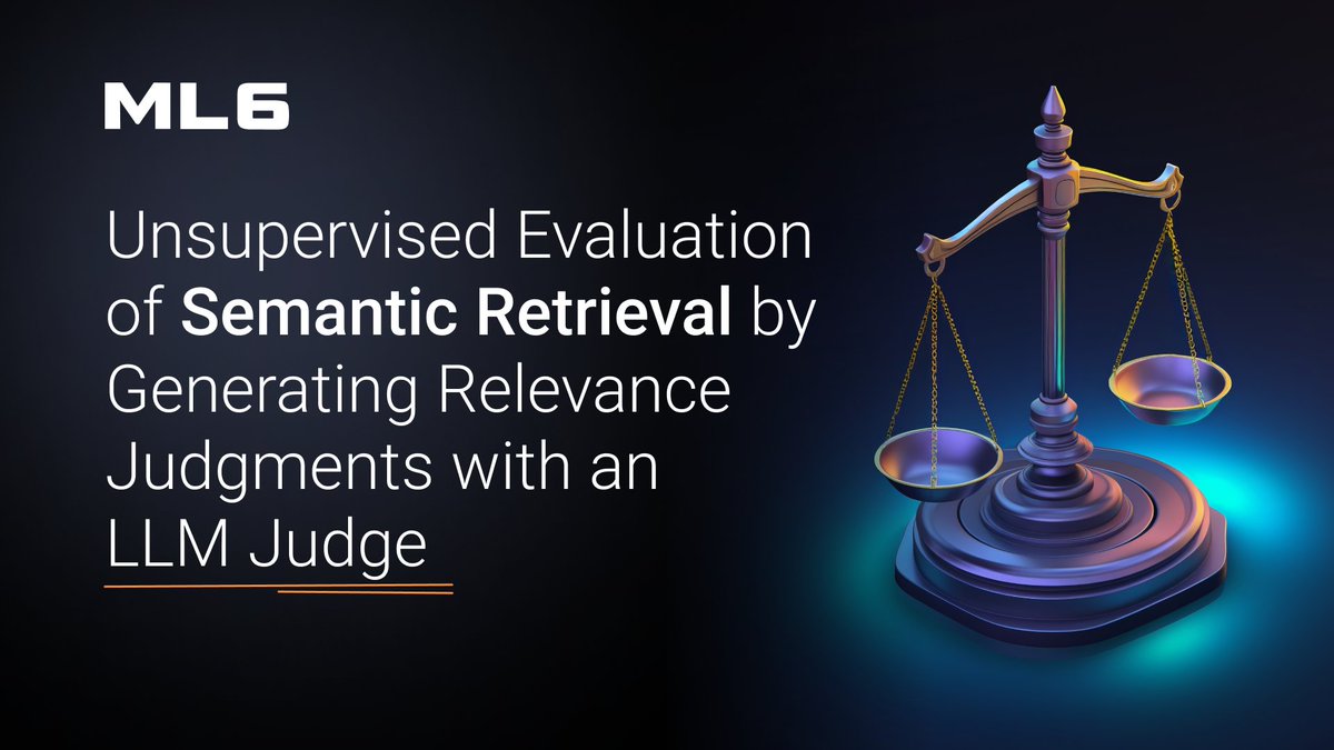 You have a custom retrieval dataset but you wonder whether the #retrievalmodel you chose is the best one? This research explores the feasibility of using a #LLM judge to generate relevance evaluations in an unsupervised fashion. 👉 hubs.la/Q02q4KCM0 #ml6 #LLM #RAG