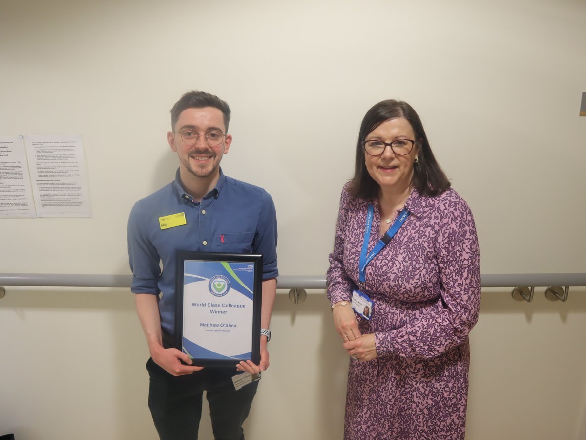 ✨A huge congratulations to Clinical Service Manager - Outpatient Therapy, Matthew O'Shea, our latest recipient of a World Class Colleague Award. Matthew was nominated by a colleague after going the extra mile on multiple occasions to support our patients and his colleagues.