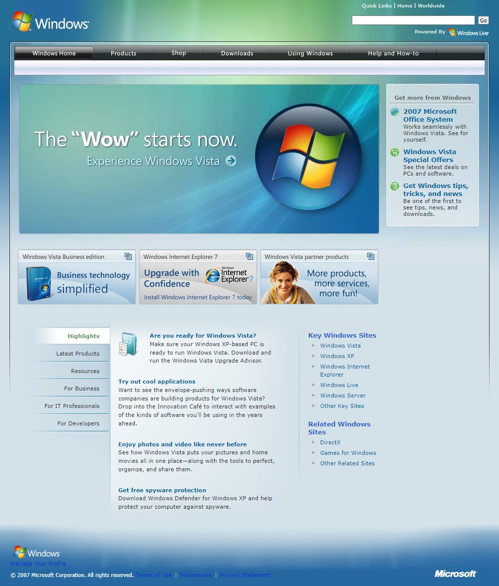 Remember Windows Vista in 2007?