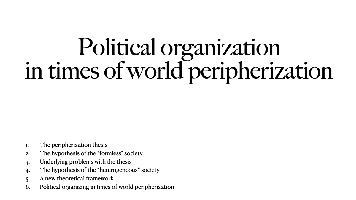 Tomorrow (21th), our head of Social Strategy, @gtupinamba , presents the panel 'Political organisation in times of world peripherization' 

5pm (CET) at 'On the margins of the Empire - Postcolonialism and Postcoloniality' event.

Via Zoom: univ-tlse2.zoom.us/j/6828723928?p…