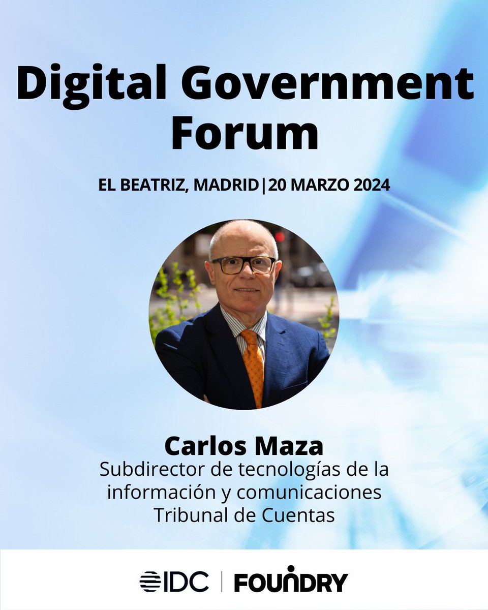 Tras el Coffe Break llega una nueva sesión compuesta por Carlos Maza, Dir. de #Digitalización y Tecnologías de la Información Secretaría General en @tcu_es; José Antonio Mayol, Enterprise Account Executive de #AAPP en @confluentinc. #Gov24IDCFoundry @FoundrySpain @IDCSpain