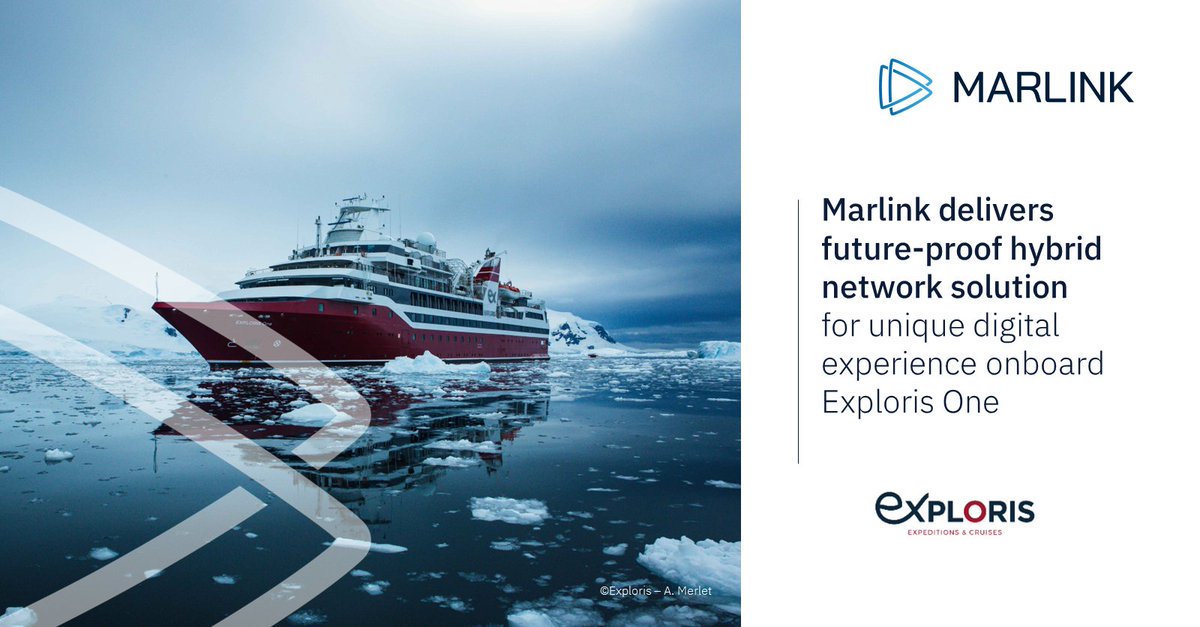 We have installed a complete hybrid network solution for the new French expedition cruise company, #Exploris, onboard Exploris One. Our solution is designed to deliver complete coverage and connectivity to this expedition cruise ship. marlink.com/news/marlink-d…