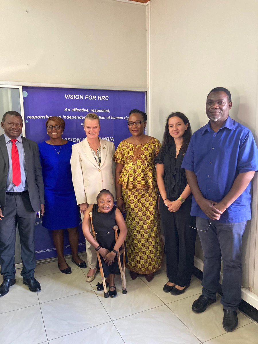 Met with Zambian Human Rights Commission @HumanZambia and had very insightful conversations on the status, significant progress made and remaining challenges. Thank you, Chairperson @TowelaPSambo , Commissioner @ChristineChama6 and colleagues for all the information shared.