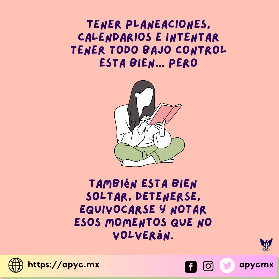 apycmx's tweet photo. ¡Esta bien soltar de vez en cuando!
Agenda una cita psicológica con nosotros!
📷: contacto@apyc.mx
📷: 5583260910
📷https://t.co/HsLwuoAdOR
#frasesdeldia #frasesdelavida #psicologia #terapitapsicologica #psicologiaonline
#psicologo #psicoterapia 
#amor #sanar #amorpropio#crecer https://t.co/vTDxhvaUjO