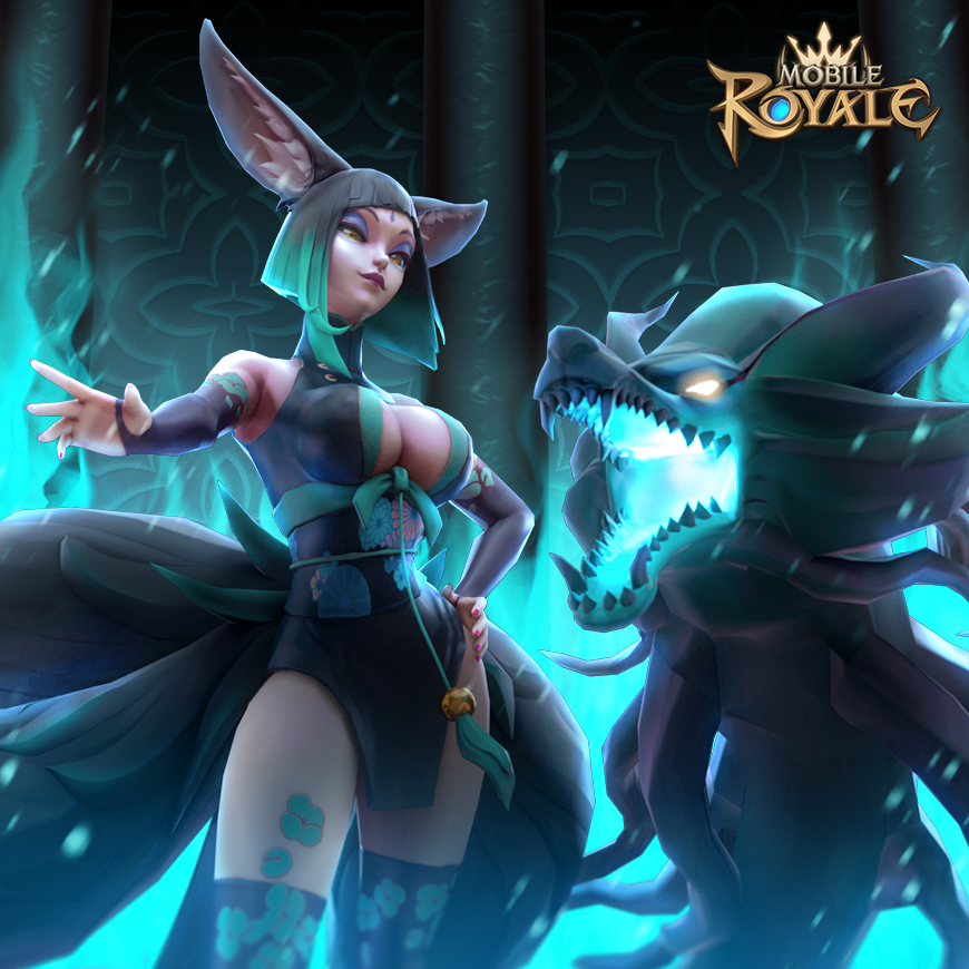 MobileRoyaleMR's tweet photo. Whispered incantations, and shimmering green veils. How do you like Da Ji's newest Enchantress skin? 🔮

#mobileroyale https://t.co/uKv1QUnMAF