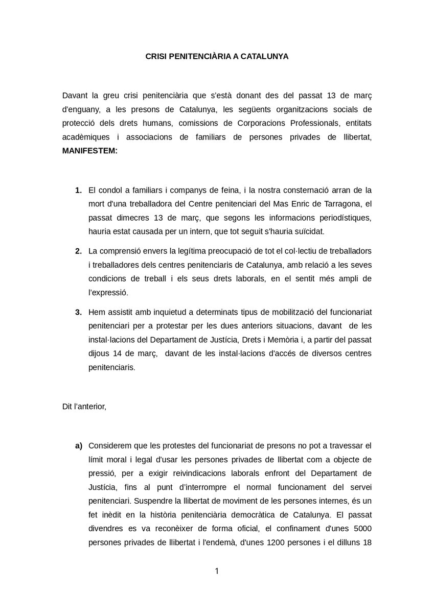 Observatori del Sistema Penal i els Drets Humans tweet media