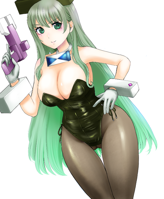 以前はタイツの表現にまず素肌の色を塗ってその上に不透明度を下げたタイツの色を重ねるといったことをしていましたが、段々面倒になってきたので「タイツを履いた肌の色」を調色する練習を始めました。 