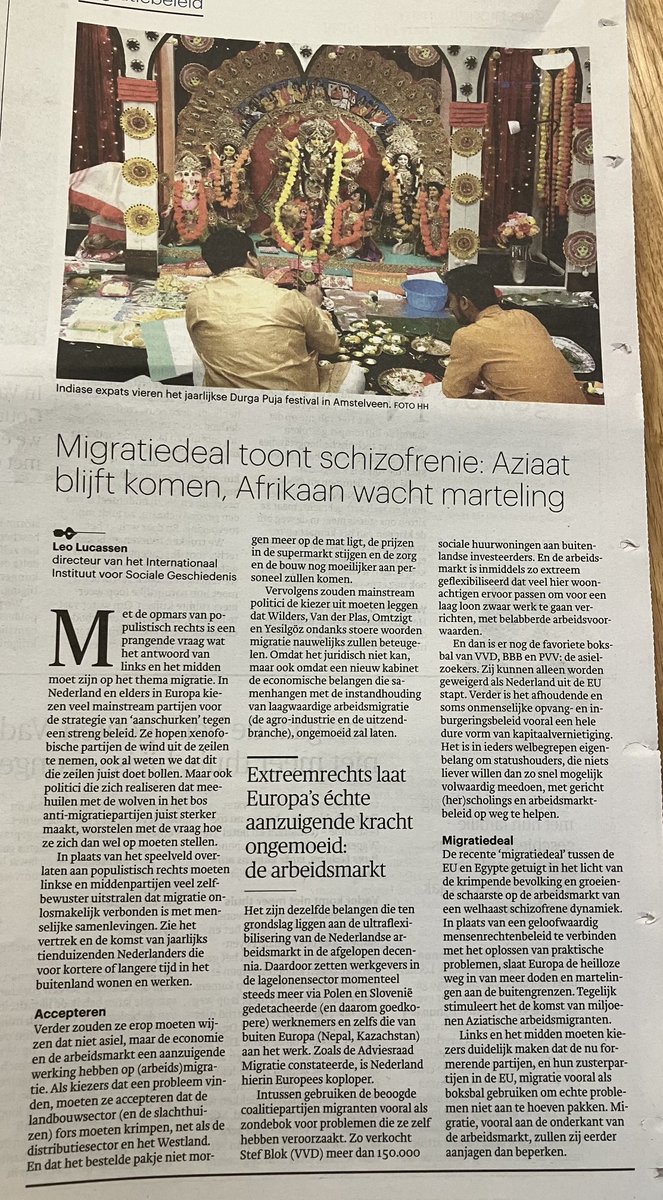 Waarom een (extreem) rechts kabinet migratie helemaal niet gaat beteugelen en wat het antwoord van links en het midden moet zijn. Mijn analyse in ⁦<a href="/trouw/">Trouw</a>⁩ vandaag.