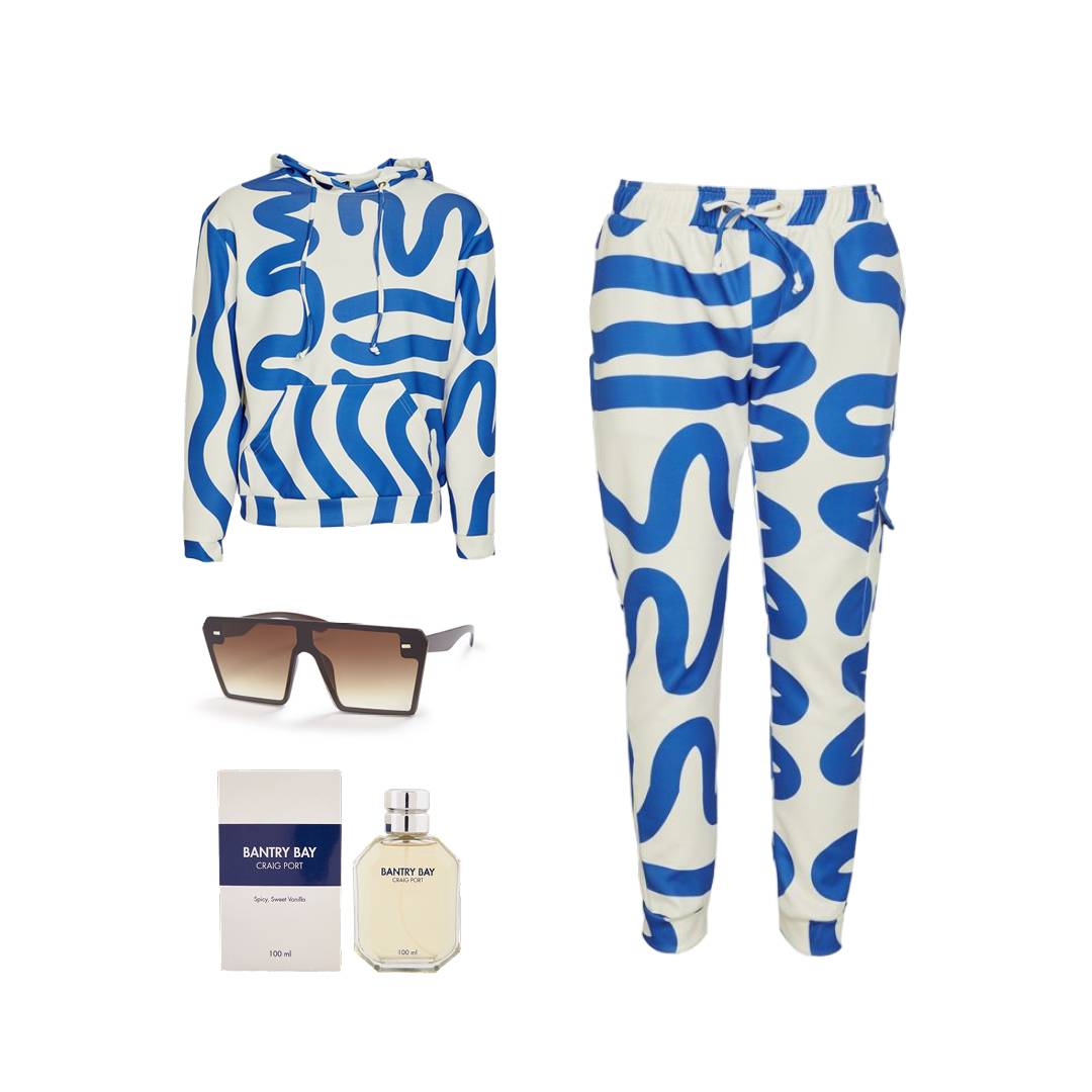Trending: Set dressing, the perfect combination of comfort and style.👌🥶

Blue Swirl Hoody JOCK R699 (329.8000)
Blue Swirl Jogger JOCK R599 (329.8001)
Bantry Bay Beach EDP 100ml FRAGRANCES R380 (378.3025)
Brown Shield Sunglasses AVANGLION SUNGLASSES R299 (058.7190)