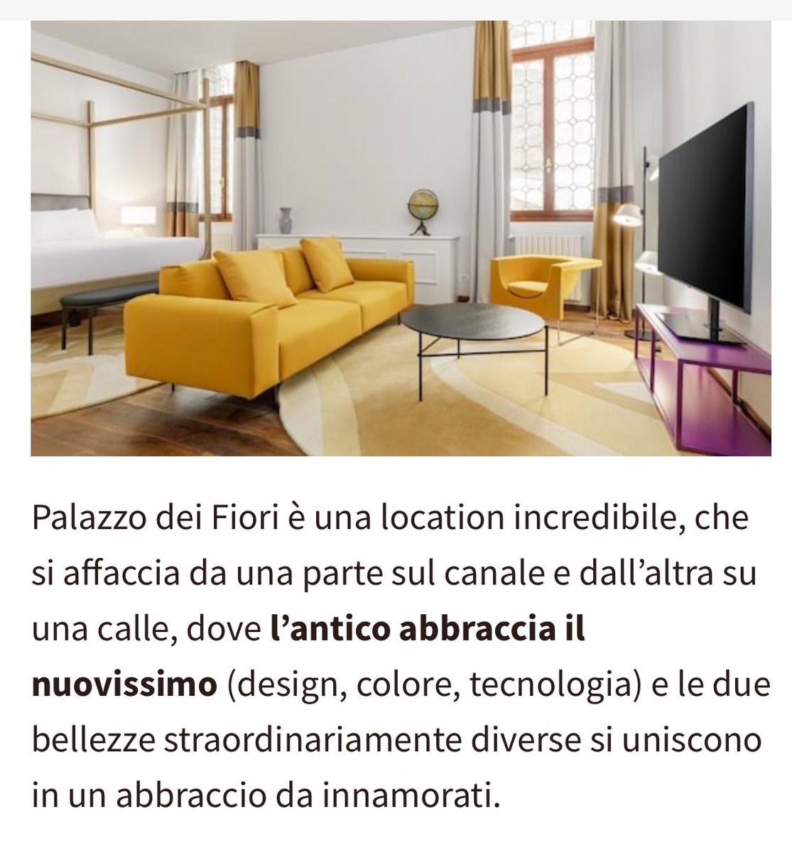 Dopo un’importante ristrutturazione, apre, sotto il marchio della catena alberghiera internazionale #RoomMate, Palazzo dei Fiori a #Venezia