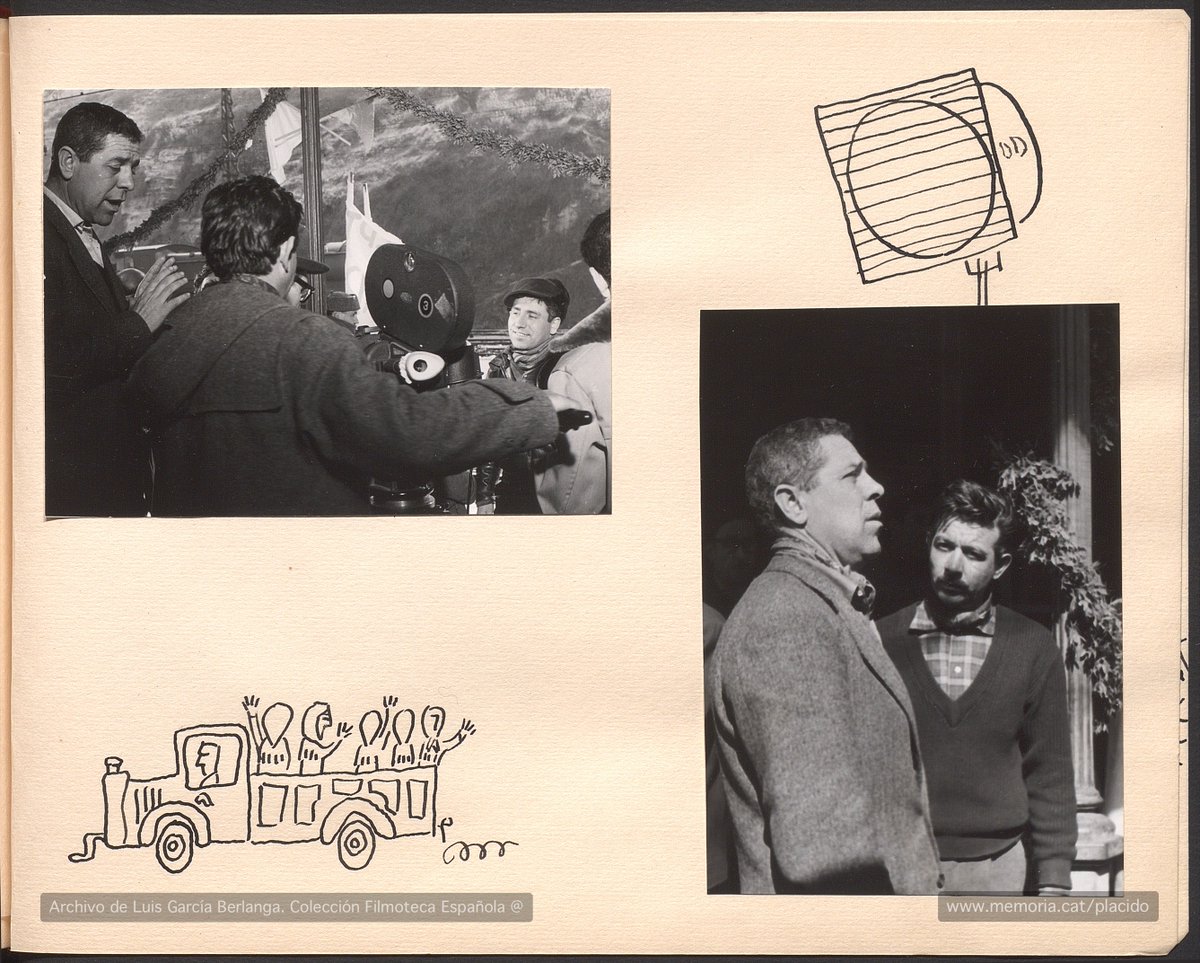 🎥🎞️Acord @Filmoteca_es i @MemoriaCat: us oferim l’àlbum de fotos i dibuixos que @cineclubmanresa va regalar a Luis García Berlanga el 1961, després del rodatge de “Plácido” a #Manresa: (Archivo de Luis García Berlanga. Colección Filmoteca Española ©): rb.gy/3tyhyu