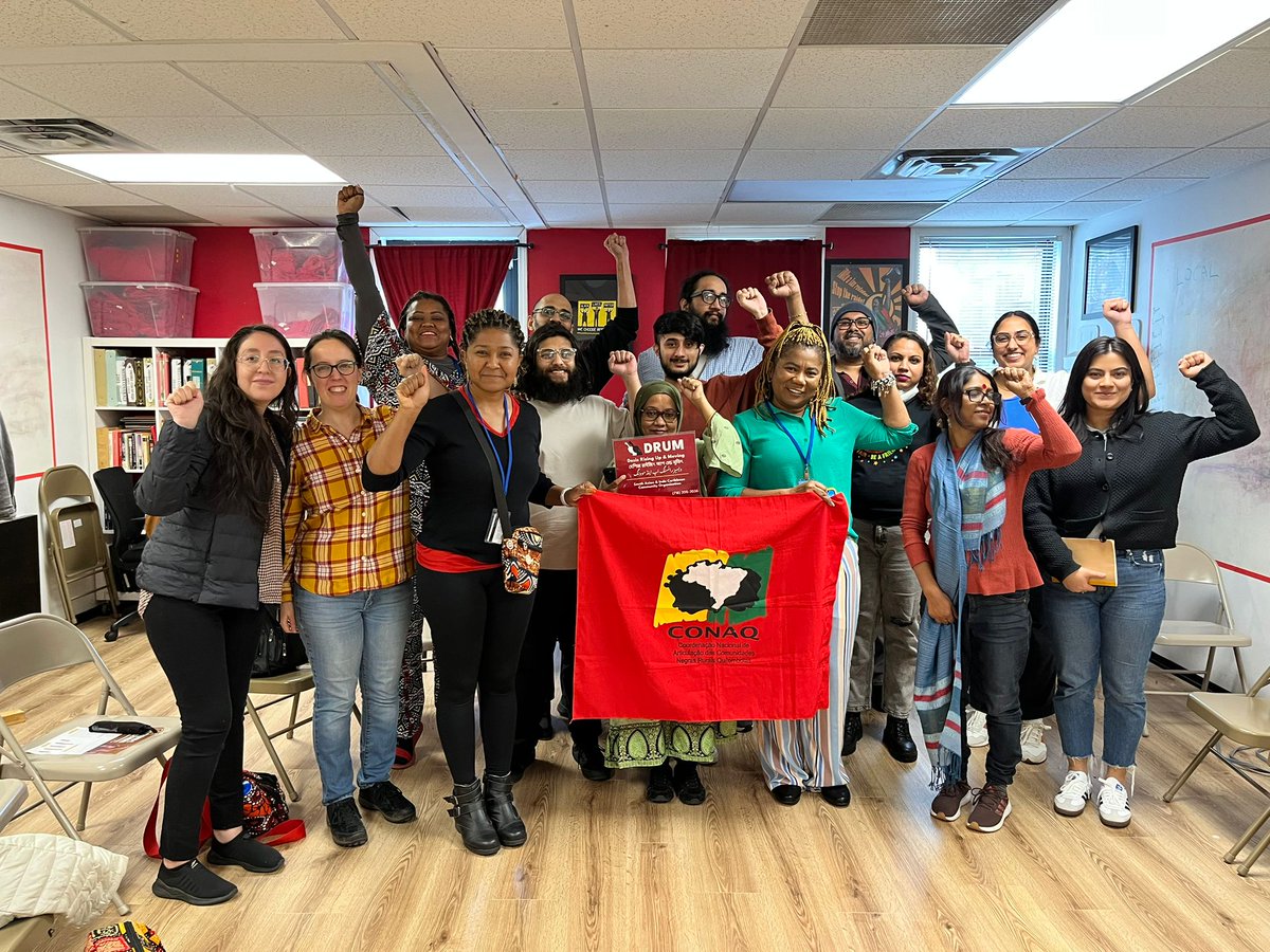 GFoD, @conaquilombos had a meeting with @DesisRisingUp, an organization working with immigrants from #SouthAsia & #IndoCaribbean. The meeting saw sharing of experiences, as well as common struggles and strategies by different groups present, followed by questions and answers.