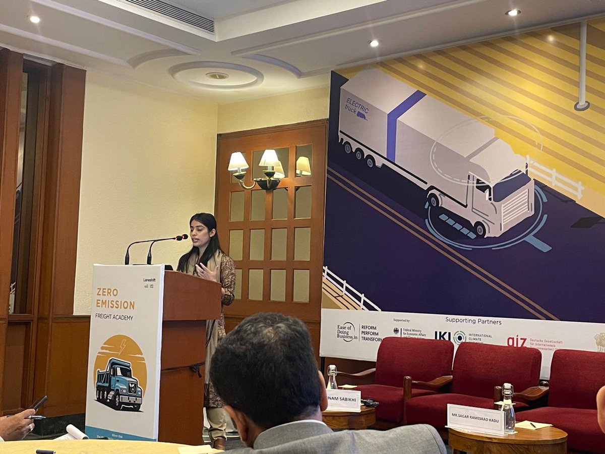Presented today at the “#Zero #Emission #Freight Academy” the learning’s from our work on City Logistics Plan-Delhi  and shared how E-Way bill data can be used for planning for charging Infrastructure for freight #EVs in our cities

@giztransportIN @giz_india <a href="/c40cities/">C40 Cities</a>