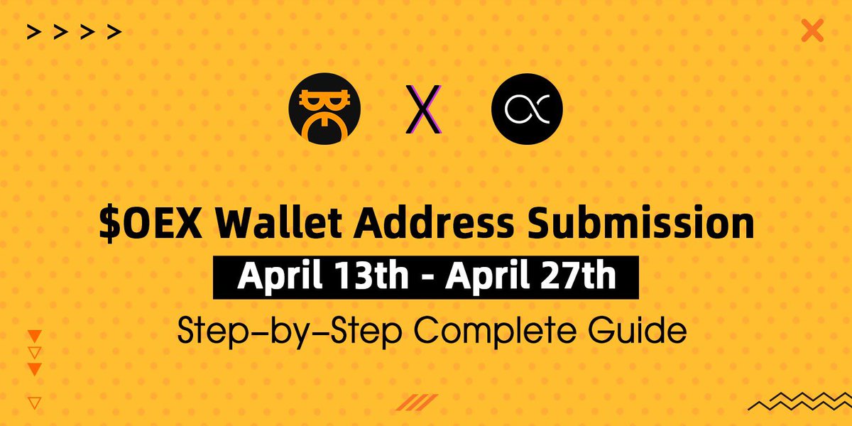 ATTENTION ‼️

UPDATE ON SUBMISSION AND WITHDRAWAL OF $OEX

📢 Starting April 13, you can submit your wallet addresses for $OEX withdrawal and complete facial recognition in the Satoshi App.
Follow the link for the complete step-by-step guid. 
🔗medium.com/@satoshiappXYZ…
#OpenEX