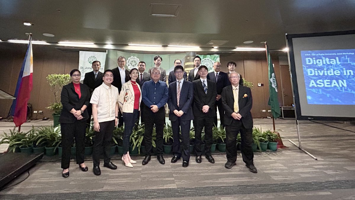🌐 Exciting news from Manila! ERIA and @OneLaSalle joined forces for a workshop on the #digitaldivide in #ASEAN. This inaugural event of the ERIA Technology University Network signals a new era of collaboration. Learn more ➡️ buff.ly/4ckcBHM #ERIANews