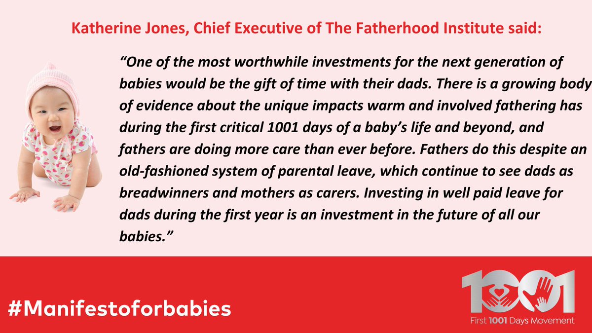 Delighted to be part of the steering group who developed this manifesto for babies and to put the case for six weeks well paid leave for dads at the Westminster launch yesterday @first1001days @homestartuk @NSPCC @eunice_lumsden @andrealeadsom @timloughton