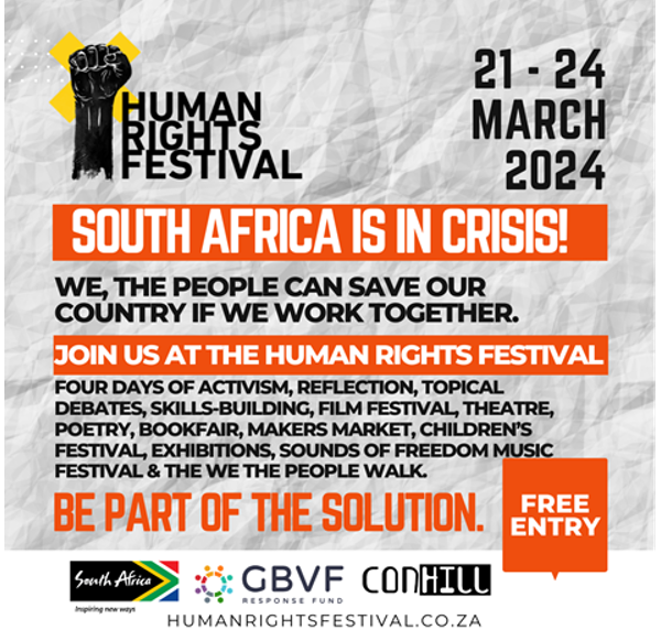 Lawyers for Human Rights (@lhr_sa) on Twitter photo 📢 Tomorrow is #HumanRightsDay ✊ Our teams will be out and about, doing what they do best... 🧵
📌 First up, we will of course have a stand in #ActivismRow at the <a href="/VisitConHill/">Constitution Hill SA</a> Human Rights Festival. We invite you to meet-and-greet our people, ask questions, and get resources. 📢 Tomorrow is #HumanRightsDay ✊ Our teams will be out and about, doing what they do best... 🧵
📌 First up, we will of course have a stand in #ActivismRow at the <a href="/VisitConHill/">Constitution Hill SA</a> Human Rights Festival. We invite you to meet-and-greet our people, ask questions, and get resources.